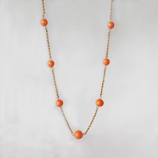 画像1: 15ct・コーラルネックレス (1)
