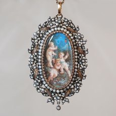 画像1: ゴールド・シルバー・パール・ミニアチュールペンダント (1)