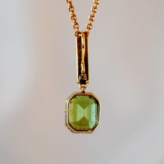 画像3: 15ct・ペリドット・パールペンダント (3)