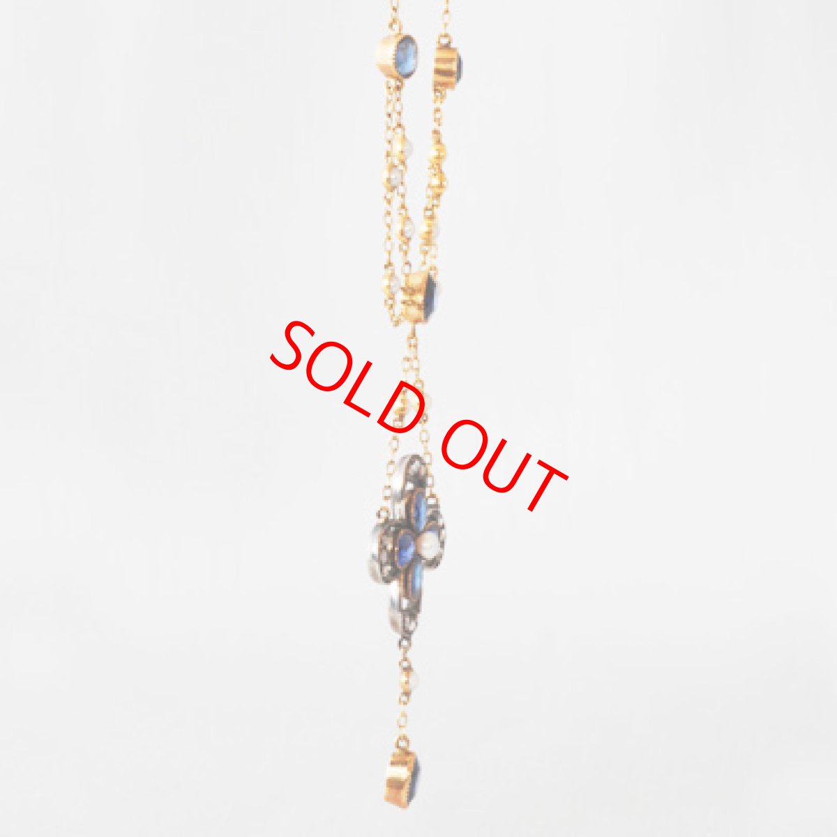 画像3: Sold ゴールド・サファイア・パール・ダイヤモンドペンダント (3)