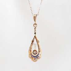 画像3: プラチナ・ダイヤ・サファイア・クリスタルペンダント (3)