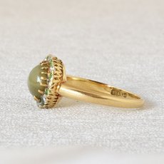 画像3: 18ct.クリソベリルキャッツアイ・デマンドイトガーネット・ダイヤモンドリング (3)