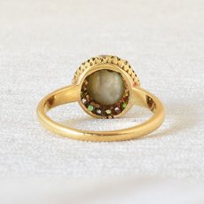 画像4: 18ct.クリソベリルキャッツアイ・デマンドイトガーネット・ダイヤモンドリング (4)