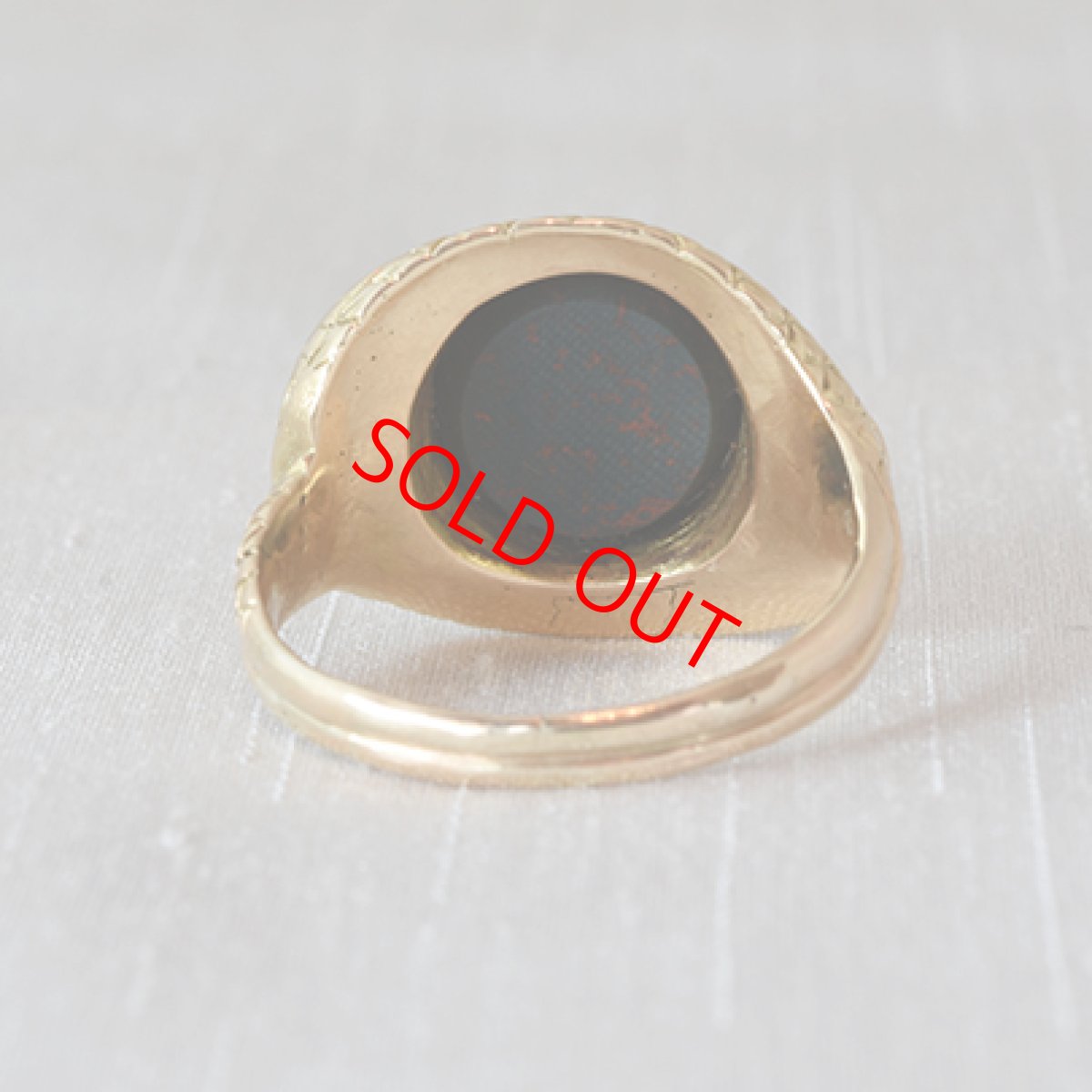 画像4: 15ct.ゴールド・ブラッドストーンインタリオリング  ( RESEVED) (4)