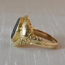 画像3: 15ct.ゴールド・ブラッドストーンインタリオリング  ( RESEVED) (3)