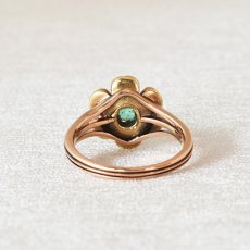 画像3: Soldゴールド・エメラルド・ダイヤモンドリング (3)