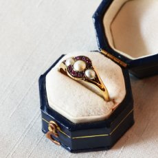 画像5: 18ct・パール・ルビーリング (5)