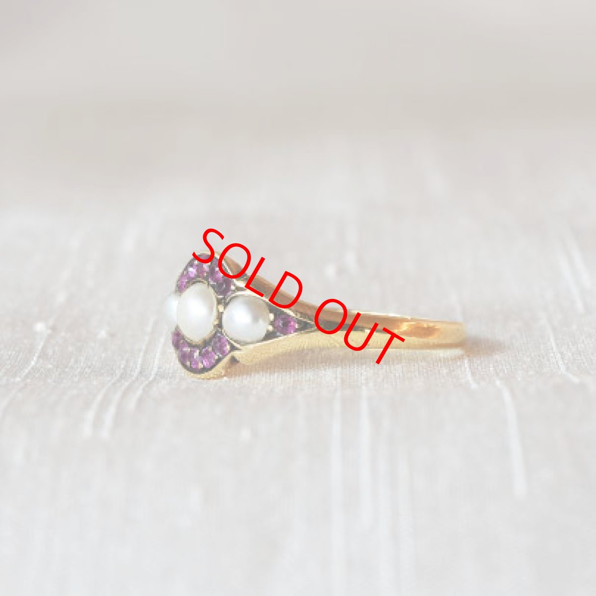 画像4: Sold 18ct・パール・ルビーリング (4)