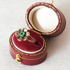 画像4: Soldゴールド・エメラルド・ダイヤモンドリング (4)