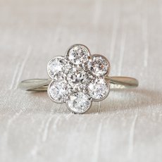 画像1: Sold 18ctゴールド・プラチナ・ダイヤモンドリング (1)