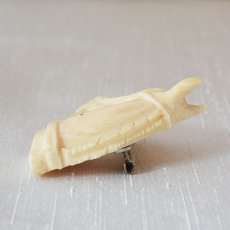 画像4: シルバー・アイボリーブローチ (4)