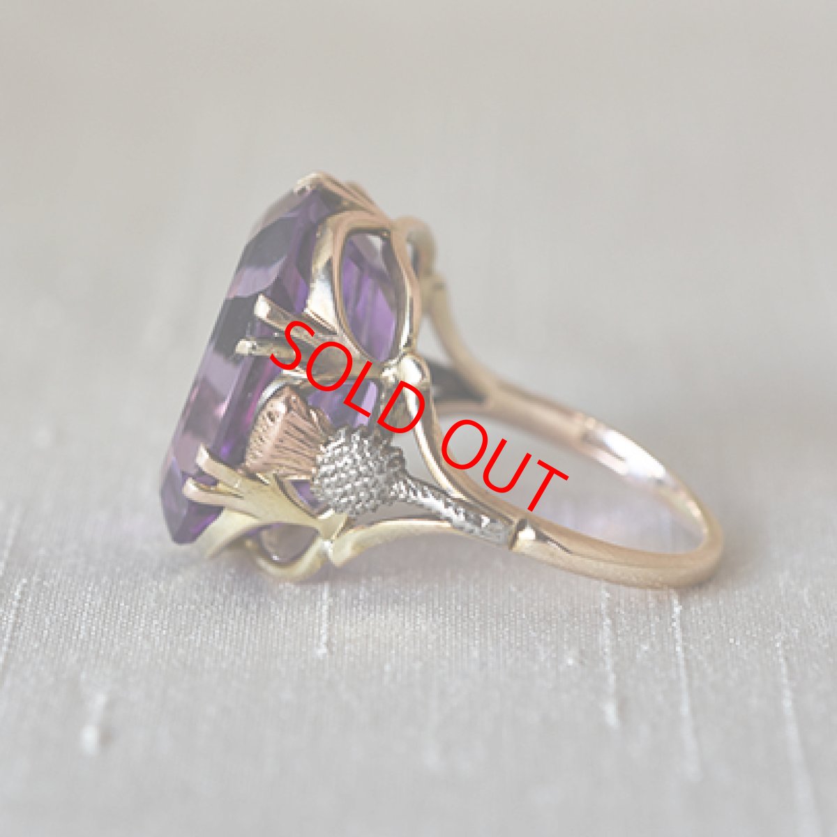 画像3: ゴールド・アメシストリング (3)