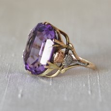 画像2: ゴールド・アメシストリング (2)