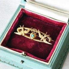 画像3: 15ct.ターコイズ ブローチ (3)