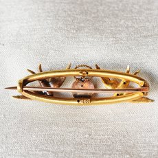 画像2: 15ct.ターコイズ ブローチ (2)