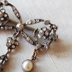 画像4: ゴールド・シルバー・ダイヤモンド・パールブローチ (4)