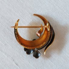 画像2: 18ct..Svダイヤモンド・パールブローチ (2)