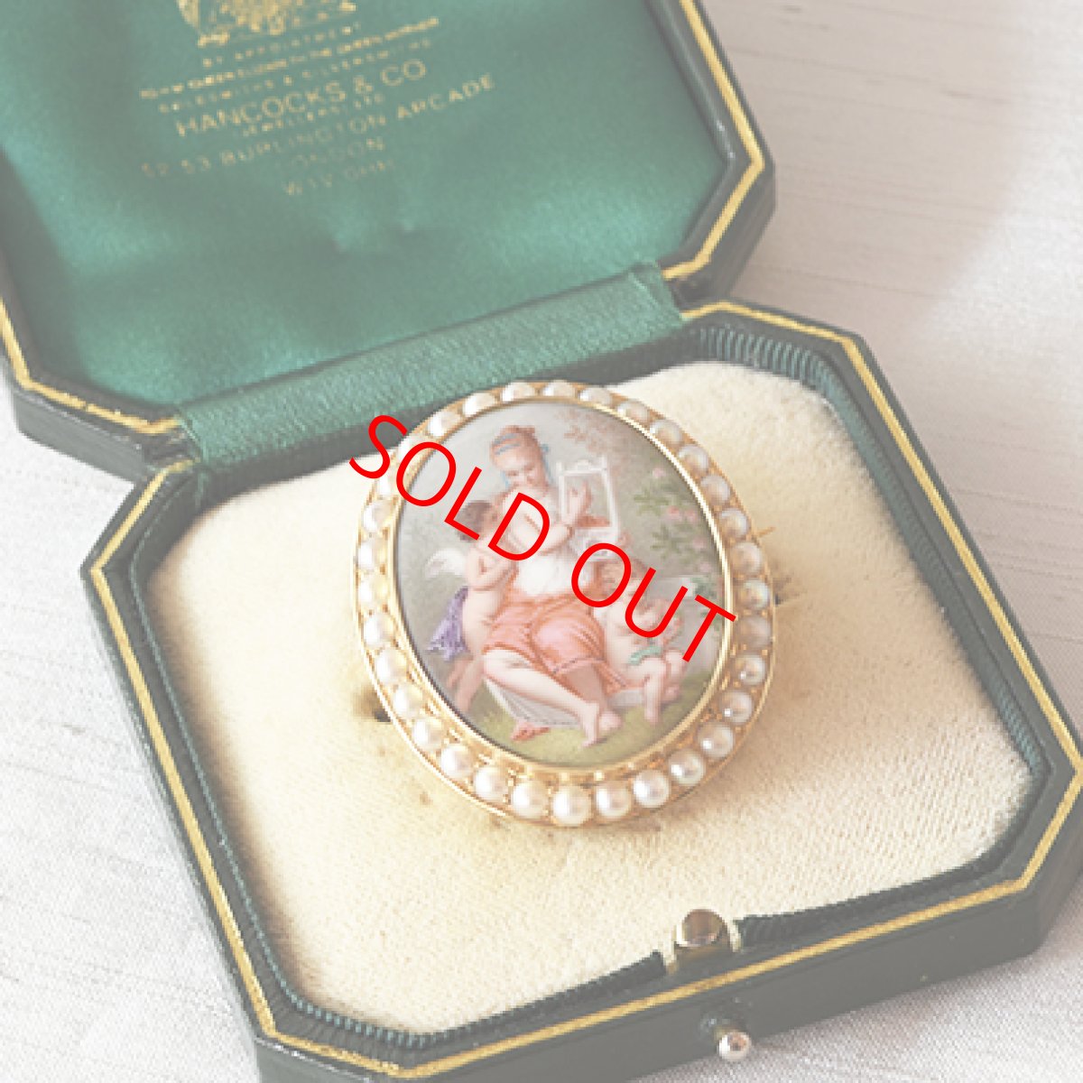 画像3: 14ct・パール・ポーセレン ブローチ (3)