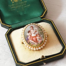 画像3: 14ct・パール・ポーセレン ブローチ (3)