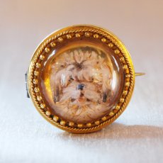 画像1: ゴールド・エセックスクリスタルブローチ (1)