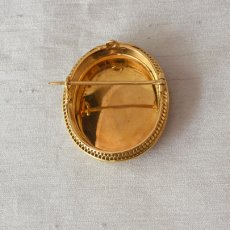 画像2: 14ct・パール・ポーセレン ブローチ (2)