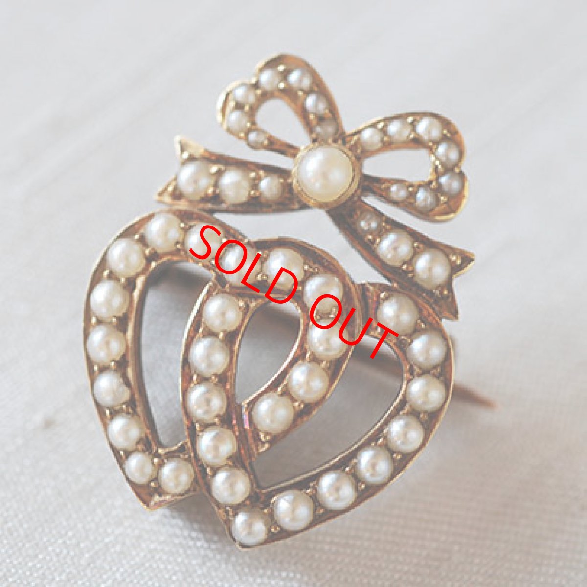 画像3: ゴールド・パールブローチ (3)