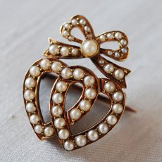 画像3: ゴールド・パールブローチ (3)