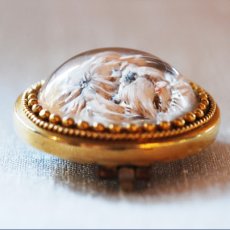 画像2: ゴールド・エセックスクリスタルブローチ (2)