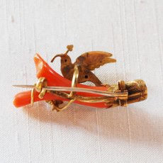 画像2: Sold ゴールド・コーラルブローチ (2)