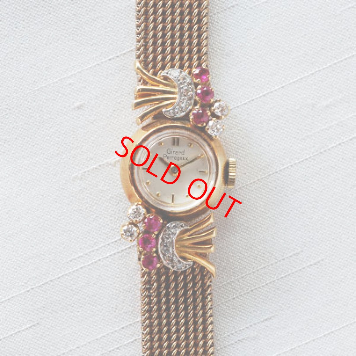 画像1: sold 18ct.・GirardPerregaux リストウォッチ（ブレスは9ｃｔ） (1)