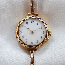 画像3: 18ct・エナメルリストウォッチ (3)