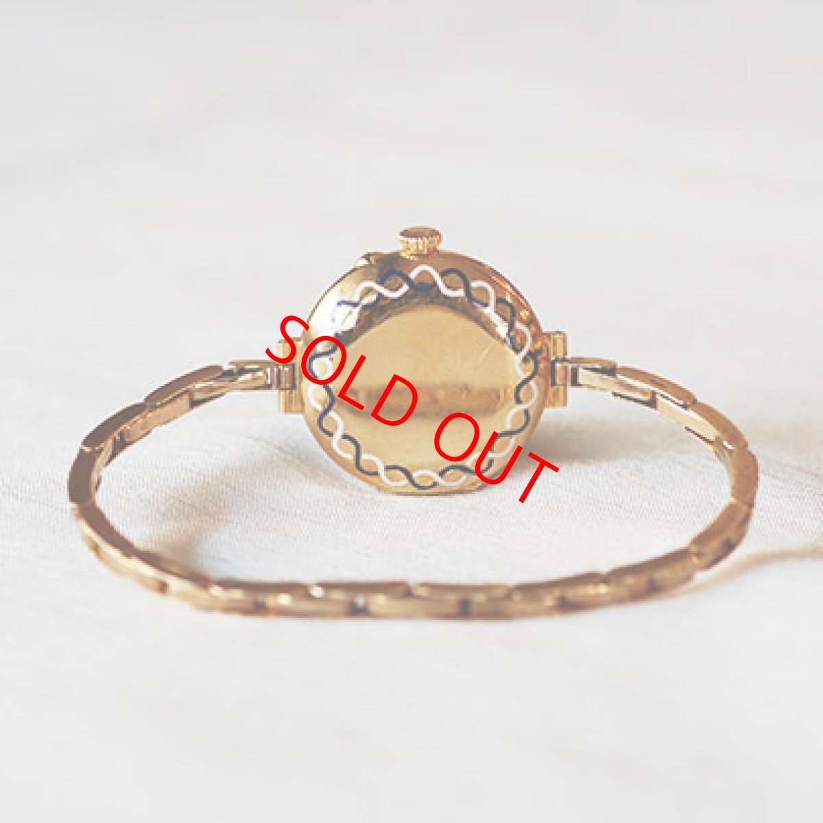 画像2: 18ct・エナメルリストウォッチ (2)