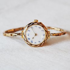 画像1: 18ct・エナメルリストウォッチ (1)