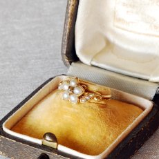 画像5: ゴールド・ダイヤモンド・パールリング (5)