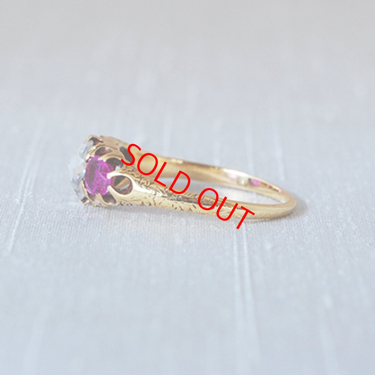 画像3: Gold,ルビー ダイヤモンドリング (3)