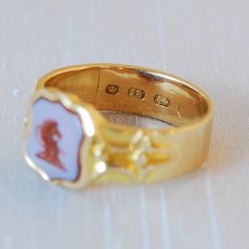 画像4: 18ct,コーネリアン インタリオリング (4)