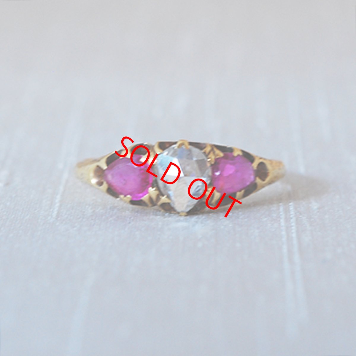 画像1: Gold,ルビー ダイヤモンドリング (1)