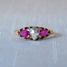 画像1: Gold,ルビー ダイヤモンドリング (1)