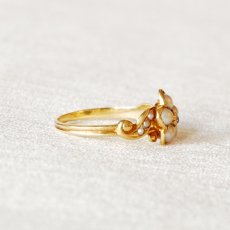 画像4: ゴールド・ダイヤモンド・パールリング (4)