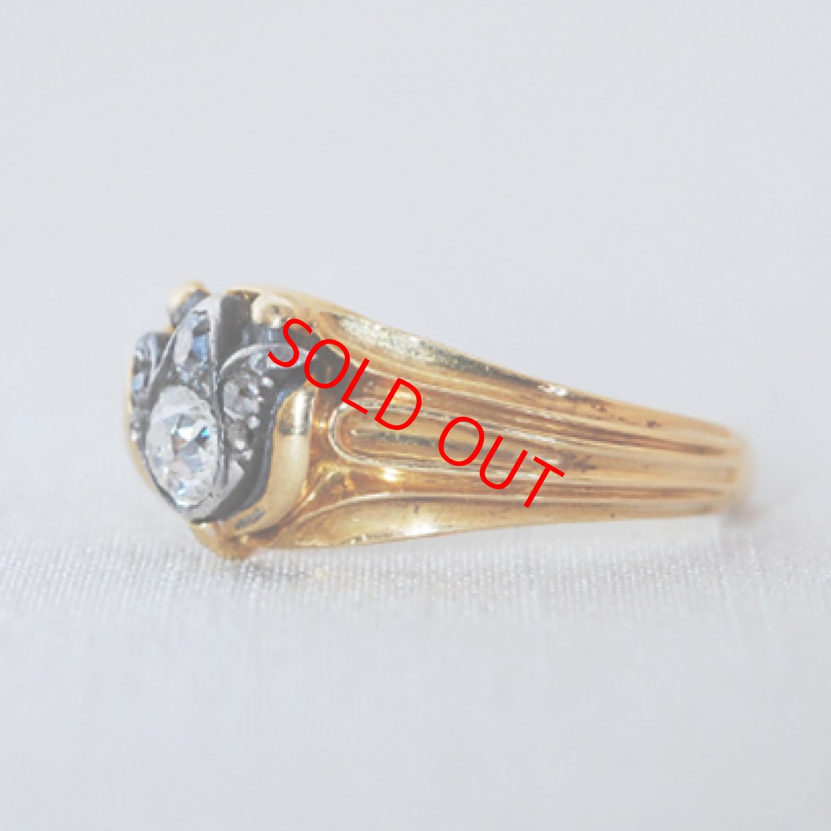 画像2: SOLD Gold・Sv・ダイヤモンドリング (2)