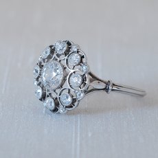 画像2: プラチナ・18ctゴールド・ダイヤモンドリング (2)