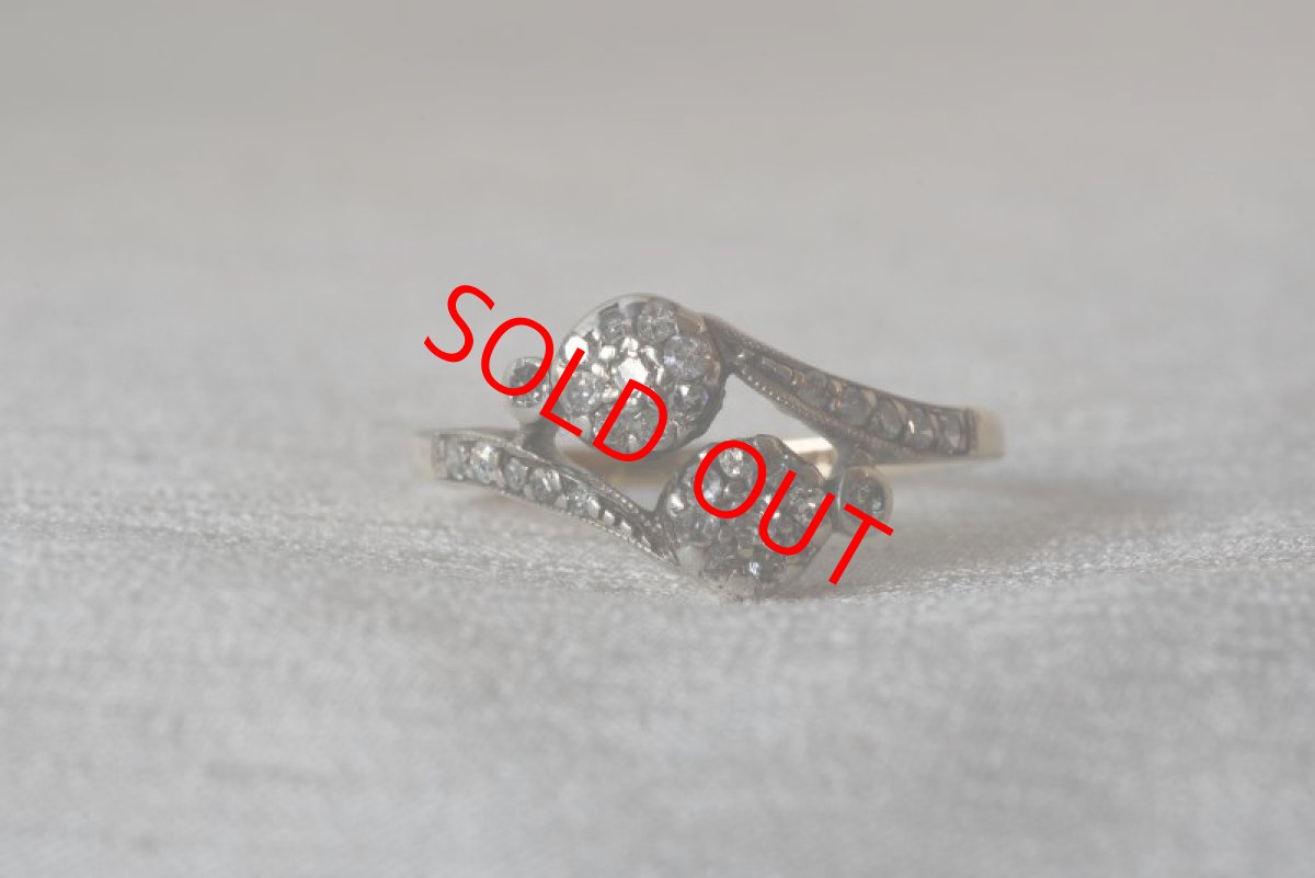 画像2: Sold 9ct,・Sv・ ダイヤモンドリング (2)