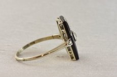 画像5: 18ct.・ダイヤモンド・オニキスリング (5)