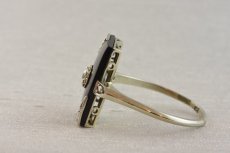 画像3: 18ct.・ダイヤモンド・オニキスリング (3)