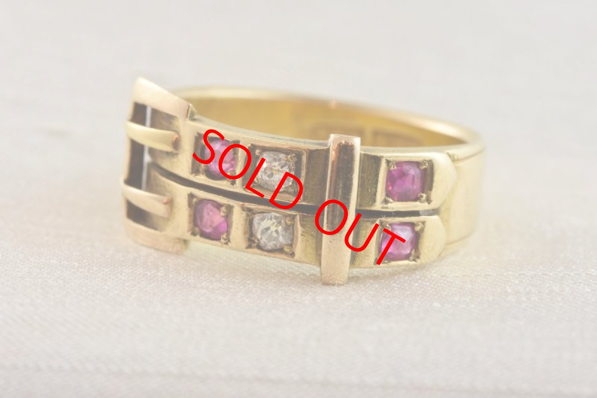 画像2: 18ct,・ルビー・ ダイヤモンドリング sold (2)
