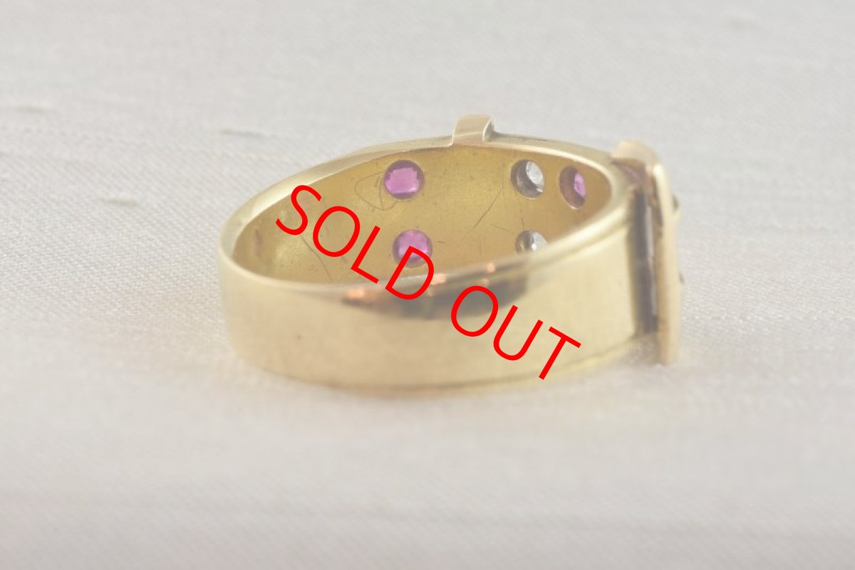 画像5: 18ct,・ルビー・ ダイヤモンドリング sold (5)
