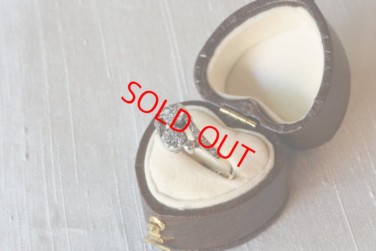 画像1: Sold 9ct,・Sv・ ダイヤモンドリング (1)