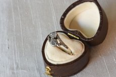 画像1: Sold 9ct,・Sv・ ダイヤモンドリング (1)