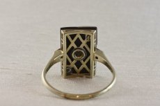 画像4: 18ct.・ダイヤモンド・オニキスリング (4)