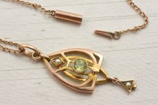 画像4: Sold 9ct.ペリドット・パールペンダント (4)